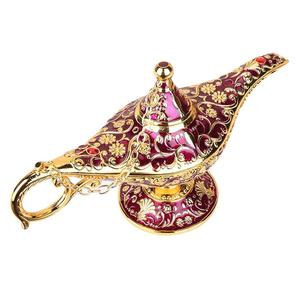 Lámpara de Aladino decorativa de latón de alta calidad con Color rojo blanco y acabado pulido para decoración del hogar Metal Aladdin Chirag - Product Image 6