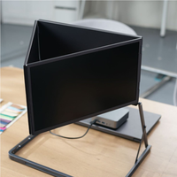 Moniteur triple écran TriCreate Lite 14 pouces, extension d'écran quadruple, connexion IPS Type-C, support pliable pour ordinateur portable, pliable