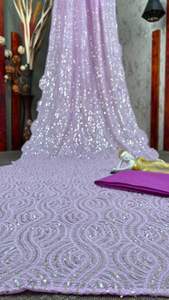 Sari de gasa personalizado de alta demanda a precio de fábrica para fiesta y boda disponible a un precio asequible de la India - Product Image 3