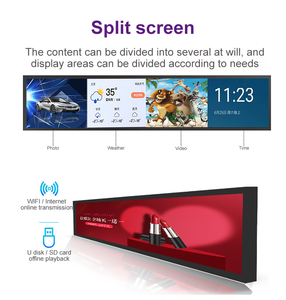 8,8 inch IPS 480x1920 bar LCD-scherm Raspberry <span class=keywords><strong>Pi</strong></span> compatibele monitor reclame dubbel scherm 8,8 inch uitgerekte bar LCD-scherm - Product Image 6