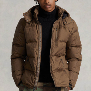 Veste d'hiver en laine matelassée pour homme avec capuche, fermeture éclair, méthode de tissage non tissée coupe-vent rembourrée - Product Image 2