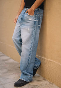 Conceptions personnalisées 2025 taille haute surdimensionné jambe large Vintage Baggy Flare Denim pantalon jean à la vente en gros OEM entretenu prix de gros - Product Image 6