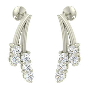 NOVAMART Fine Premium 925 <b>Sterling</b> <b>Silver</b> <b>Stud</b> Earrings for Women & Girls Rose Gold Diamond Trendy Heart Flower Designs Engageme - Product Image 3