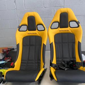 Asiento Deportivo Universal de Alta Calidad, Reclinable, de Cuero PVC Negro con Amarillo, Serie VIPER, al Mejor Precio - Product Image 4