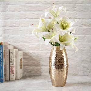 Most Selling Metal Hammered <b>Gold</b> Finished Flower <b>Vase</b> for Home & Office Desktop Decorative Handmade Floral <b>Vase</b> - Product Image 3