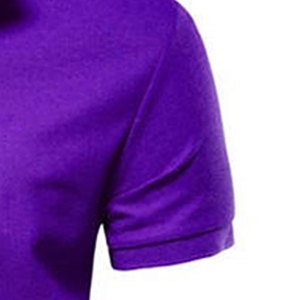 Summer Business New T-shirt Polo à manches courtes pour hommes Lapel Leisure Solid Color Fashion Embroidery T-shirt - Product Image 2