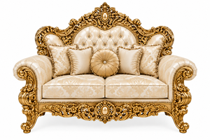 Meubles de salon baroque en teck de qualité supérieure sculptés à la main - Product Image 3