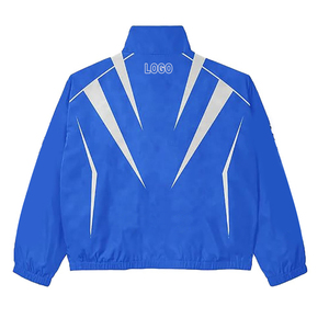 ชุดวอร์มผ้าไนลอนโอเวอร์ไซส์สำหรับผู้ชายเสื้อแจ็คเก็ตกันลมมีฮู้ดสีพื้นชุดวิ่งออกกำลังสำหรับคุณแม่ชุดสตรีทแวร์ - Product Image 4