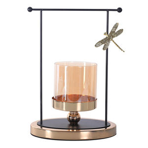 Bougeoir votif de table bougeoir unique couleur noire enduit de poudre fait à la main design luxueux pot de bougie style béton - Product Image 1