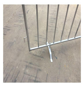 Barreras Temporales de Acero para Control de Multitudes con Patas Ajustables, Barrera de Control de Multitudes de 2 m - Product Image 4