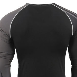 Rashguard à manches longues pour homme MMA, compression, logo personnalisé, haute qualité, vente en gros, spandex/polyester, séchage rapide, respirant - Product Image 6
