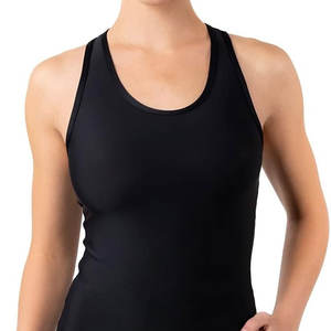 เสื้อกล้ามออกกำลังกายสีดำสำหรับผู้หญิง2024โลโก้ที่กำหนดเองเสื้อกล้ามแบบถักติดฉลากได้ตามต้องการ - Product Image 5