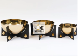 Cuenco decorativo de Metal blanco y dorado de primera calidad, vajilla de diseñador maravillosa, cuencos para servir postres y comida para uso en el comedor del hogar - Product Image 3