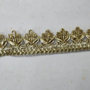 Indian Saree Lace Border Trim Gota Lace Bordado Cinta metálica Ofertas en venta al por mayor - Product Image 4
