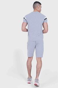 Porter demi-manches hommes été t-shirt et short ensemble Pakistan deux pièces meilleure vente court ensemble pour hommes 2025 - Product Image 2