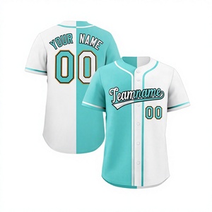 Maillots de baseball et de softball pour jeunes, 100 % polyester, personnalisés, imprimés par transfert thermique, respirants, unisexes, avec nom d'équipe - Product Image 1