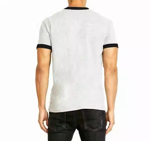 T <b>Shirt</b> for Men <b>100</b>% Cotton <b>Polyester</b> Heavy Weight Ringer T-<b>shirt</b> ringer Sleeve Round Neck Casualwear - Product Image 2