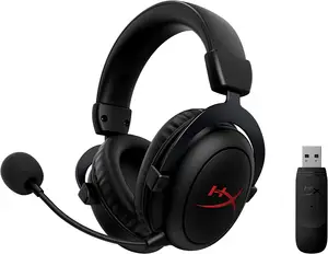 HyperX Cloud Core Wireless Gaming Headset for PC DTS Headphone Memory Foam Ear Pads Durable Aluminum Frame Noise Cancelling Mic