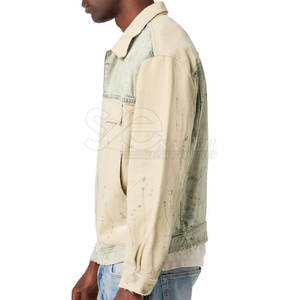 Chaquetas vaqueras de alta calidad para hombre, Chaquetas vaqueras ligeras para hombre, Chaquetas vaqueras de diseño personalizado para hombre - Product Image 5