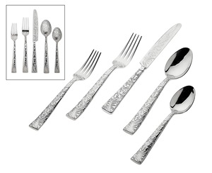 Juego de Cubiertos de Madera de Lujo Vintage para Boda, con Patrón Floral Grabado, Diseño de Espiral Ornamentado Resistente, Ecológico - Product Image 6