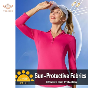 <b>Women's</b> <b>Polo</b> <b>Shirt</b> 3/4 Sleeve Quick Dry Golf <b>T</b> <b>Shirt</b> UPF 50 Plus Athletic Casual Work Top Lightweight Sportswear OEM From BD - Product Image 5