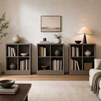 Meuble de rangement en bois moderne multi-sections pour salon, organisation de la maison