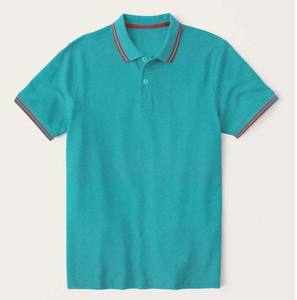Los hombres transpirables del último estilo llevan los polos casuales camisas de polo de manga corta, camiseta de polo - Product Image 1