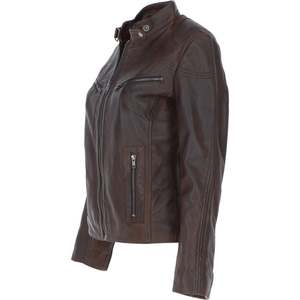 Women's Top Trending Custom Autumn <b>Winter</b> <b>Leather</b> <b>Jackets</b> Solid Turn Collar Design Full Sleeves Breathable Satin Lining - Product Image 4