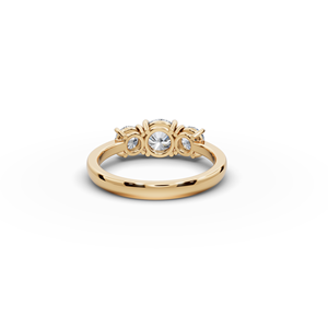 Bague de fiançailles en or jaune avec diamant de laboratoire 1,50 carat, motif géométrique, style élégant, certifiée IGI - Product Image 5