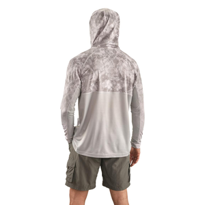 เสื้อแรชการ์ดผู้ชาย UPF 50+ ผ้าโพลีเอสเตอร์ 95% สแปนเด็กซ์ 5% ระบายอากาศดีเยี่ยม เหมาะสำหรับตกปลา แขนยาว มีฮู้ด พร้อมผ้าคลุมคอ - Product Image 2