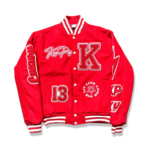 Chaqueta universitaria de relleno de invierno para hombre, chaqueta con letras personalizadas de fábrica, chaquetas universitarias Bomber Letterman con bordado - Product Image 1