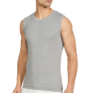 Vente en gros, Logo personnalisé, débardeurs respirants pour hommes, Fitness, couleur unie, musculation, Singlets, entraînement - Product Image 3