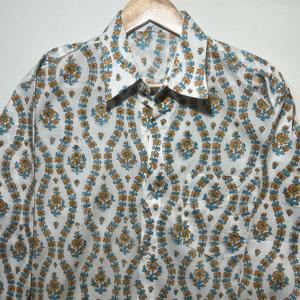 Chemise décontractée élégante et stylée pour homme en coton imprimé à la main |   Collection de chemises à manches longues 100% coton à motifs floraux - Product Image 2