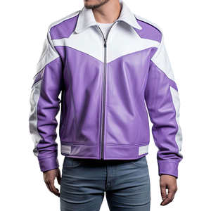 Veste en cuir véritable et toile imperméable pour homme, logo personnalisé, OEM ODM, vente en gros, fabriqué au Pakistan, 2025 - Product Image 5