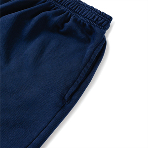 Pantalones cortos deportivos azul marino para hombre, ligeros, transpirables, con cintura elástica, cómodos para entrenamiento, pantalones cortos para correr. - Product Image 2