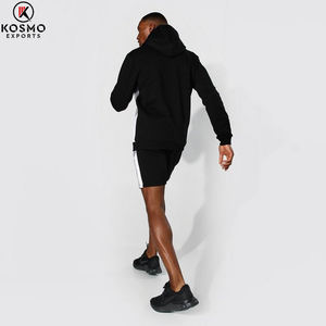 เซ็ตเสื้อมีฮู้ดและกางเกงขาสั้นสำหรับผู้ชายชุดเสื้อสเวตเตอร์และกางเกงขาสั้นมีฮู้ดโลโก้ตามสั่ง - Product Image 2