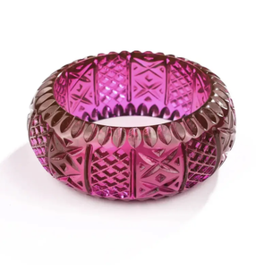 Bracelets larges en résine de qualité supérieure, design floral vintage, multicolores, unisexes, pour mariage et anniversaire, en provenance d'Inde - Product Image 4
