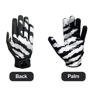 Gants de réception de football américain avec paume extra Grip Matériau léger, dragonne Logo personnalisé - Product Image 3