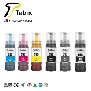 Tatrix RTS T554 554 555 заправка чернил для EPSON 555 бутылка чернил tinta de recarga 555BK 554BK заправка чернил для Epson L8160/L8180