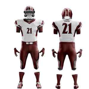 Neuankömmling Großhandel American Football Uniform Custom Design Sport bekleidung Trikots <span class=keywords><strong>2</strong></span>-teiliges Set mit American Football Trikot - Product Image 6