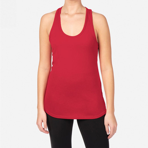 Séchage rapide Fitness entraînement débardeur 100% coton respirant sans manches chemise de gymnastique femmes lâche sport Yoga Singlet - Product Image 6