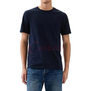 เสื้อเฮนลี่ย์แขนสั้นคอกลมแขนสั้นสำหรับผู้ชายทรงโอเวอร์ไซส์พิมพ์ลายปรับแต่งได้สำหรับทุกวัน - Product Image 1