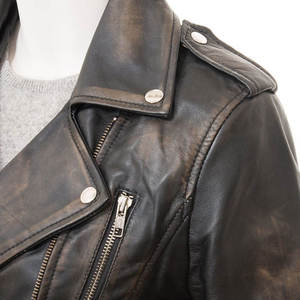 Chaqueta de Cuero para Mujer, Transpirable, de Alta Calidad, Estilo Moderno, Nuevo Modelo, Informal, con Cierre - Product Image 5
