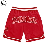 Shorts de basketball personnalisés pour hommes et femmes, coupe athlétique, en maille respirante, motif étoiles sublimées marine, en polyester