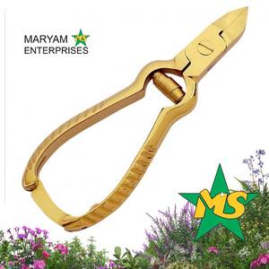 Pinces à ongles à lame incurvée en acier avec poignée imprimée pour le soin des ongles des orteils Ressort de baril - Product Image 2