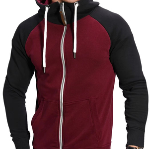 เสื้อกันหนาวแขนยาวมีฮู้ดสำหรับผู้ชาย, สินค้ามาใหม่เสื้อวอร์มมีซิปดีไซน์แบบเข้ารูป - Product Image 1