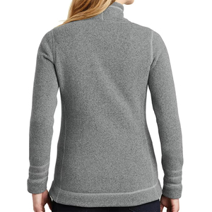 Chaqueta de lana de poliéster para mujer, venta al por mayor de OEM, chaquetas de talla grande para mujer, abrigo de cuello con cremallera completa para niñas, chaquetas de lana para mujer - Product Image 2