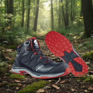 ULTRATRAIL S3 ESD HRO SRC Black Mid-Safety Boots Size 44 Black/Red Color Combination - Product Image 3
