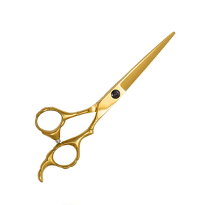 Ciseaux de coiffure avec poignée de dragon Ciseaux de coiffeur couleur or avec repose-doigts fixes pour la beauté - Product Image 1