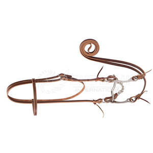 Brides de cheval en cuir avec tête façonnée Bride de cheval légèrement incurvée Légère Qualité exclusive Fabriqué au Pakistan - Product Image 2